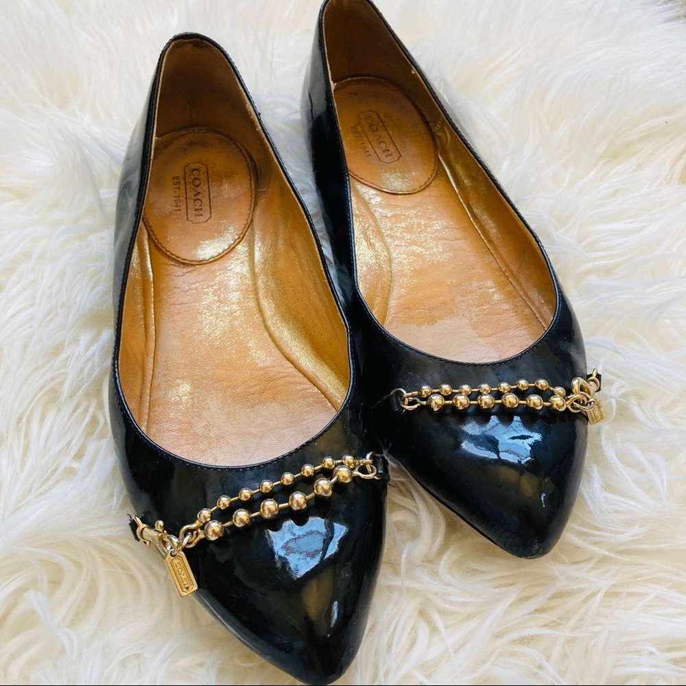 Coach | Black “Rossi” Flats - Picture 1 of 13